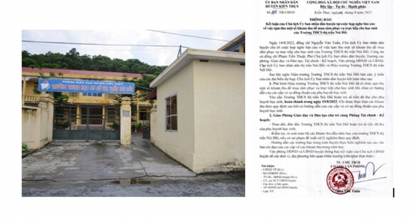 Mới đầu năm học, trường THCS thị trấn Núi Đối đã thu sai trên 300 triệu đồng khi tuyển sinh