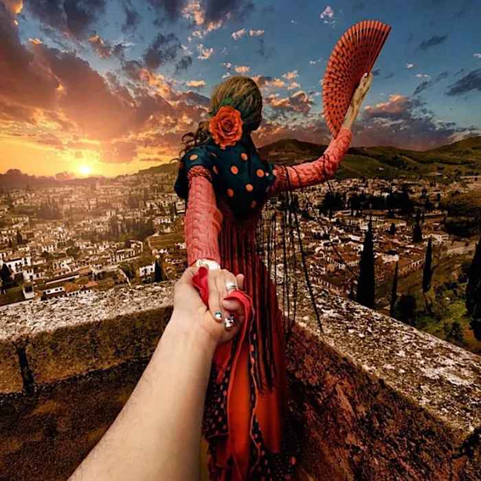 Nhiếp ảnh gia người Nga Murad Osmann và bạn gái người mẫu Nataly Zakharova. khi ấy đã đi qua rất nhiều thành phố, vùng đất xinh đẹp khác nhau để cho ra đời những bức ảnh khiến người xem choáng ngợp.