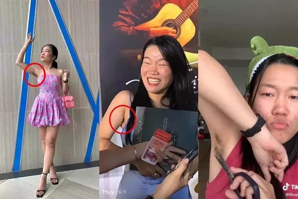 Lê Thụy 5 lần 7 lượt tự tin khoe lông nách trước bàn dân thiên hạ.