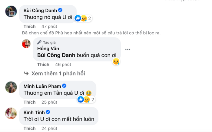 Nhiều sao Việt cũng gửi lời chia buồn.