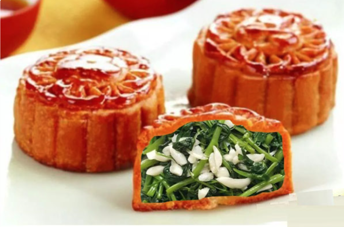 Chiếc bánh dành cho tín đồ mê rau muống xào tỏi.