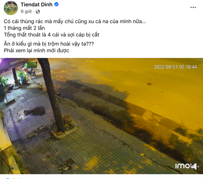 Bài đăng của rapper Tiến Đạt.