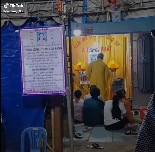 Tang lễ Châu Kim Sang được tổ chức tại nhà trọ Quận 12, TP.HCM.