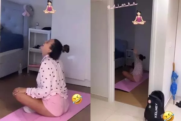 Dianka Zakhidova chăm chỉ tập yoga bầu, tốt cho mẹ và bé.