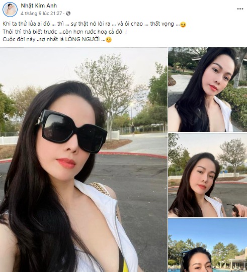 Mỹ nhân Tiếng sét trong mưa liên tục có những chia sẻ về chuyện tình cảm trên trang cá nhân.