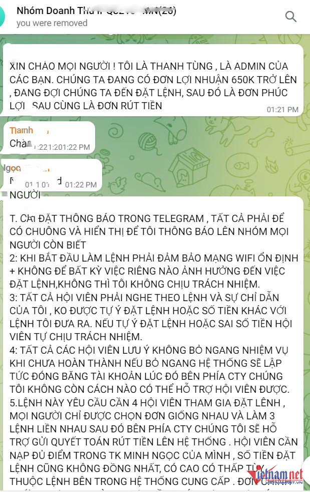 Nạn nhân L.H.Tr. (21 tuổi trú Mễ Trì Hạ, Nam Từ Liêm) hoạt động trên một hội nhóm. Ảnh nạn nhân cung cấp