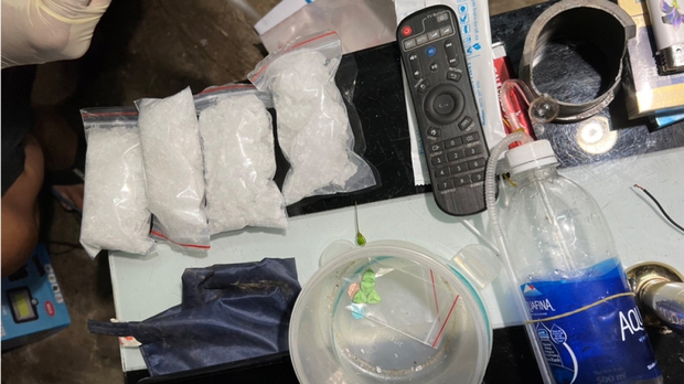 Những túi ma túy được Thế phân nhỏ để bán