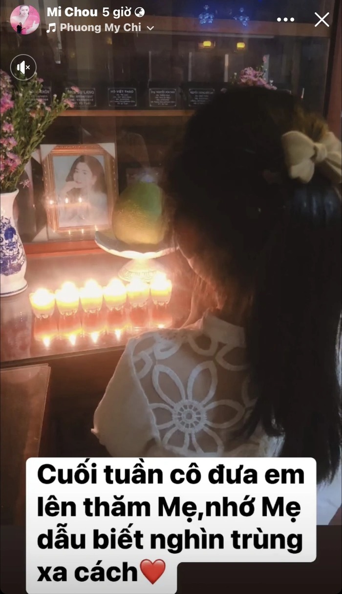 Khoảnh khắc con gái Mai Phương lên chùa thắp hương cho mẹ khiến ai nấy đều nghẹn lòng.