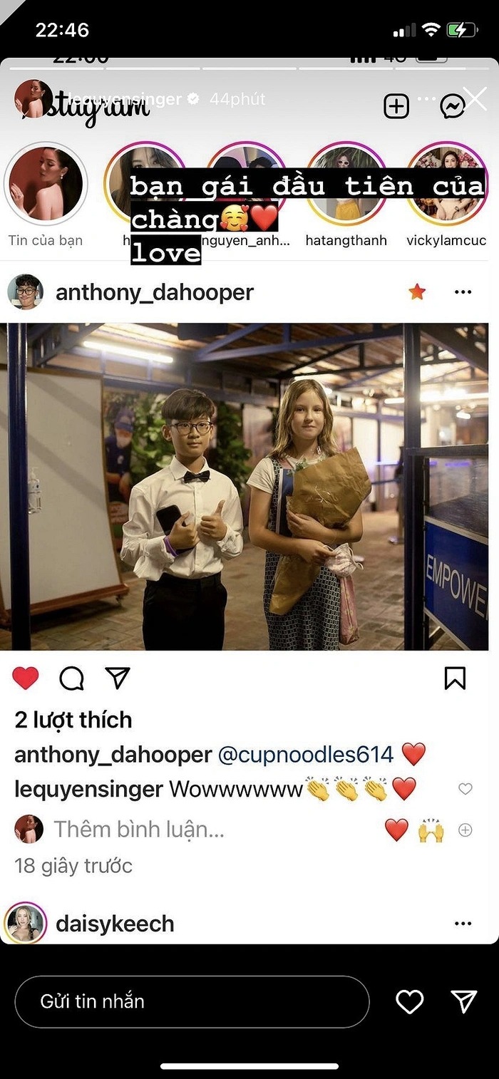 Bo được mẹ ủng hộ khi có bạn gái ở tuổi 11.