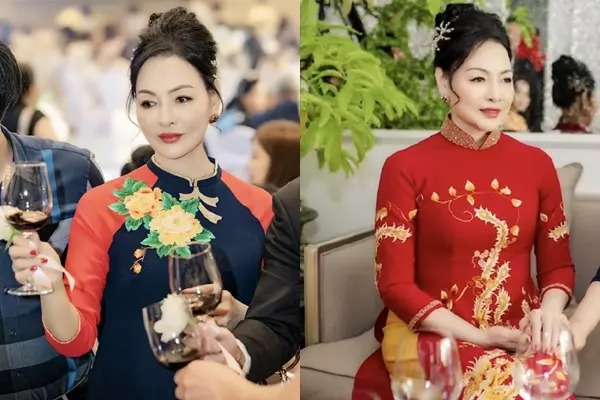 Trước đó, Ngọc Diễm chỉ chia sẻ ảnh lên đồ ngồi trong một căn phòng rộng lớn. Còn Huyền Baby đăng tải khoảnh khắc dắt tay em gái trên lễ đường.