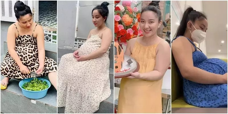 Ở nhà lầu, có xe hơi, chồng là diễn viên có tiếng, bản thân cũng kinh doanh và làm ra tiền nhưng vợ Lê Dương Bảo Lâm suốt 9 tháng mang thai chỉ mua và mặc những chiếc váy bầu 2 dây đủ màu hàng chợ.