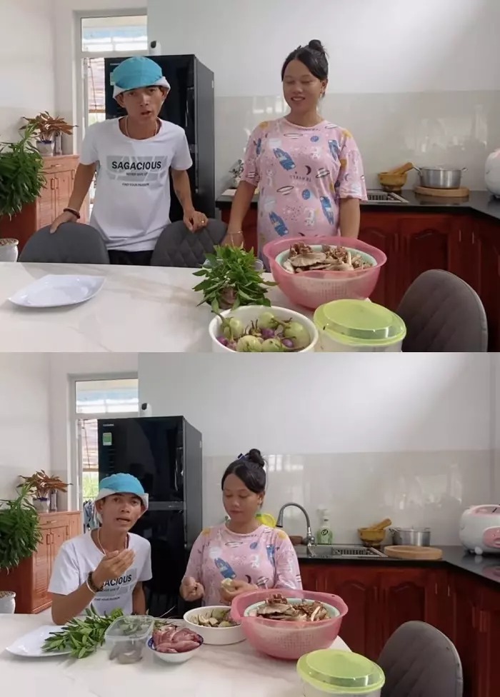 Nhà bếp thoáng mát, trang bị đầy đủ vật dụng.