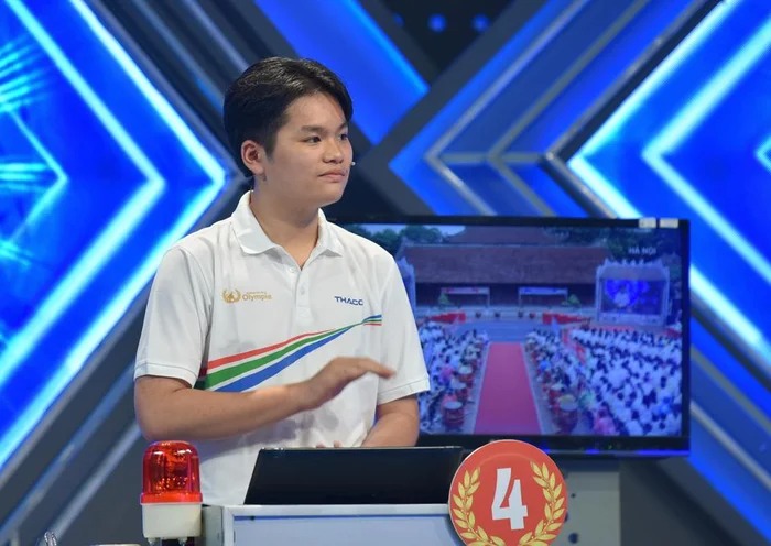 Vũ Nguyên Sơn đã cống hiến và thi đấu hết mình, giữ phong độ tốt trong trân chung kết Đường lên đỉnh Olympia năm thứ 22 (Ảnh: Nam Nguyễn)