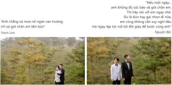 Thành Lĩnh cũng không quên nhắn nhủ ngọt ngào đến bạn đời: 