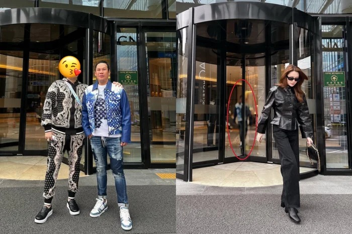 Hình ảnh check-in tương tự của doanh nhân Đức Huy và Thiều Bảo Trang