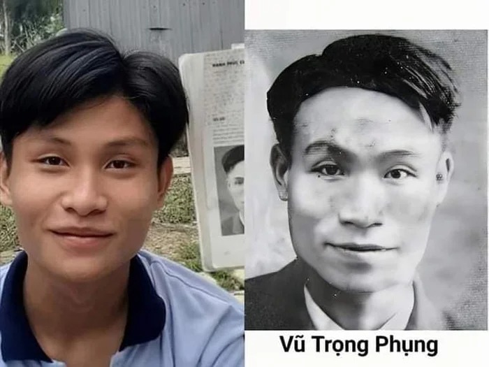 Thêm mọt nam sinh cũng được nhận xét có nét mặt hao hao với nhà văn Vũ Trọng Phụng