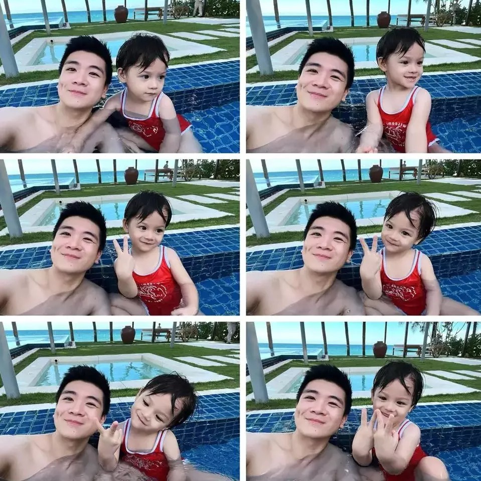 Gấu và Thỏ được bố Quang Vinh đưa đi du lịch, khám phá nhiều nơi.