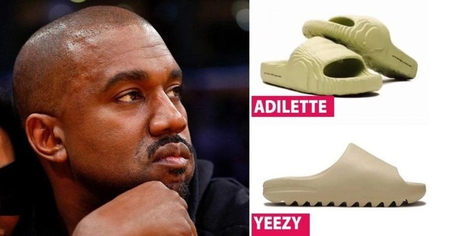 Adidas bị nam rapper chỉ trích đạo nhái mẫu dép Yeezy của mình.