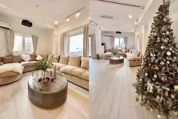 Ngôi nhà Thanh Huyền đang ở rộng rãi, sang trọng, hiện đại.