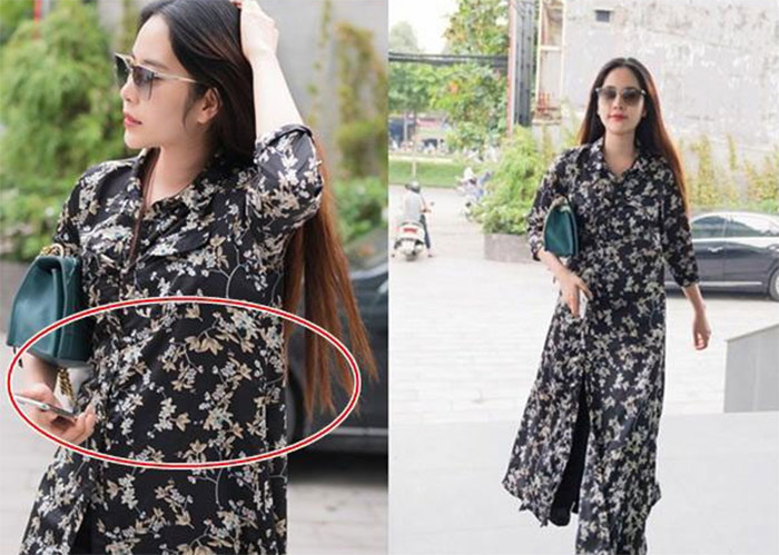 Nam Em cũng nhiều lần vướng tin đồn mang thai do tăng cân mất kiểm soát cộng thêm những chiếc váy cô mặc khiến khán giả hiểu nhầm. (Ảnh: nguoiduatin.vn)