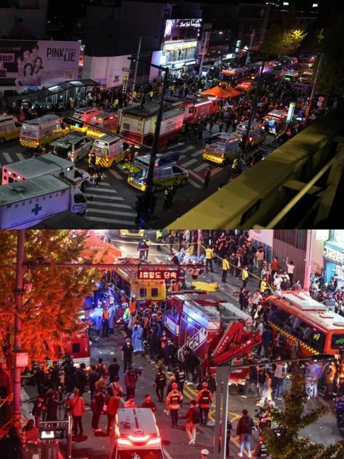 Hiện trường Itaewon - nơi xảy ra thảm kịch kinh hoàng.