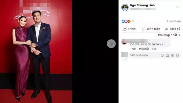 Một tài khoản còn đặt câu hỏi trực tiếp chuyện Linh Rin bầu bí.