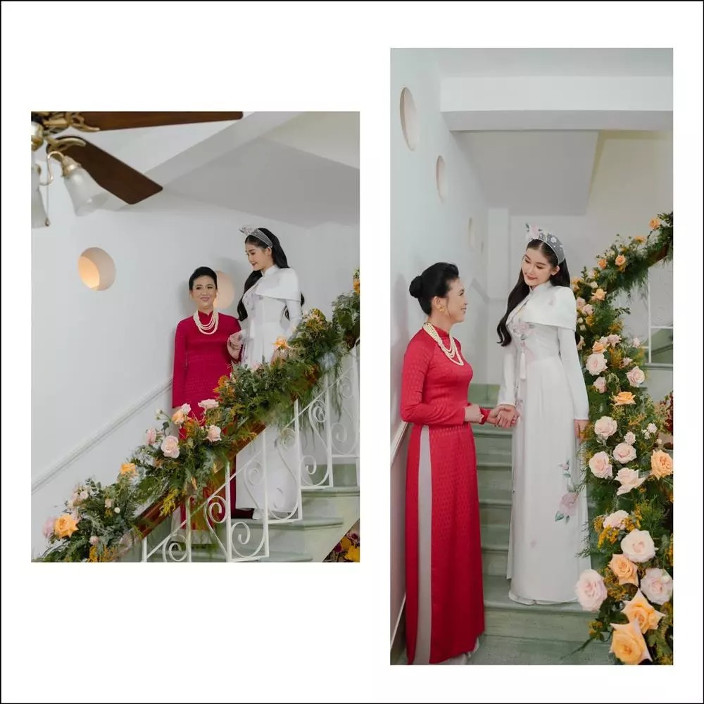 Hoa hậu Đại dương 2017 chia sẻ, đến giờ cô mới chia sẻ những hình ảnh này bởi đợi đến dịp sinh nhật mẹ đẻ. 