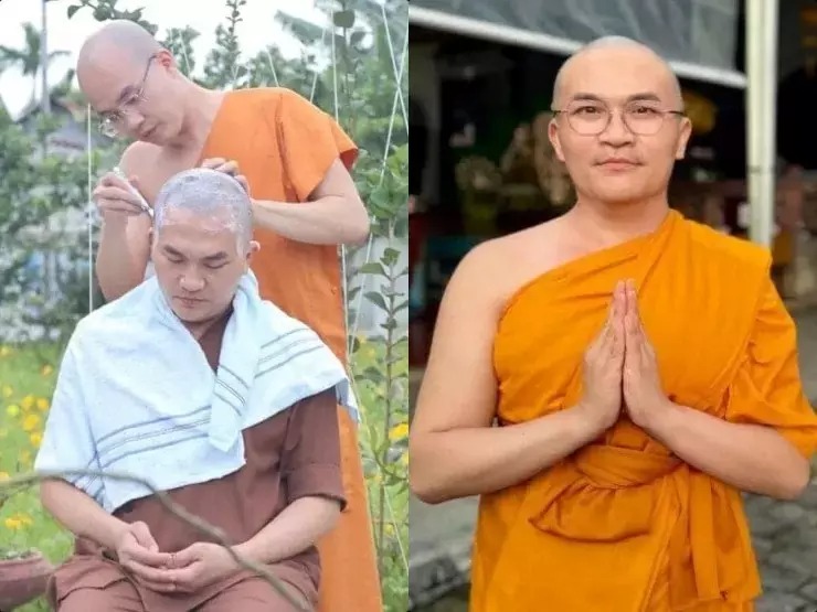 Hình ảnh Đại Nghĩa xuống tóc gây xôn xao khoảng nửa tháng trước.