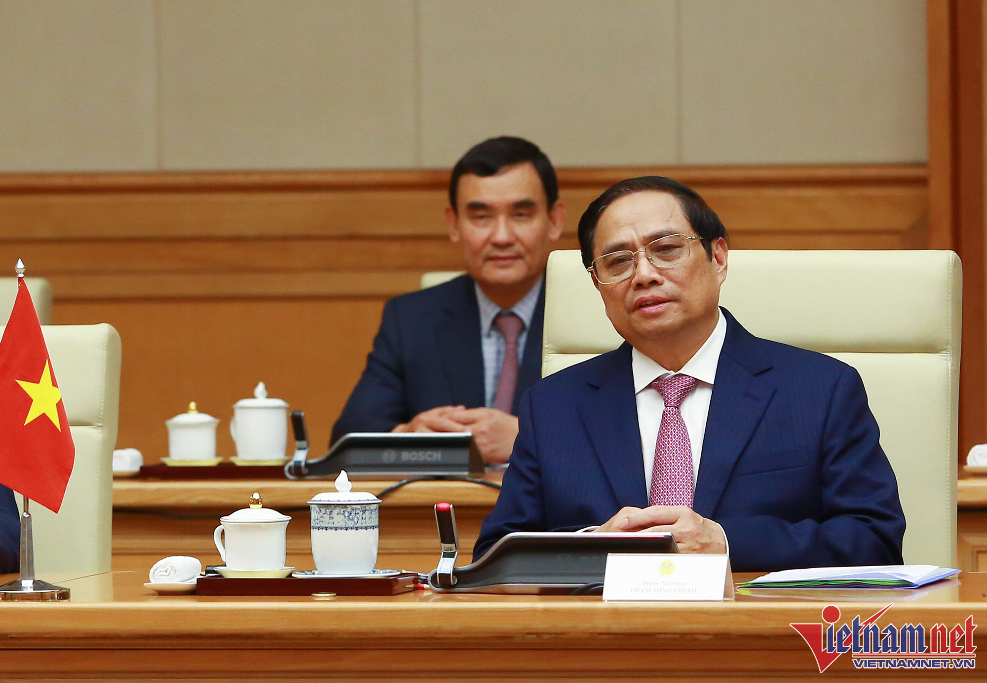 Thủ tướng Phạm Minh Chính tại hội đàm.