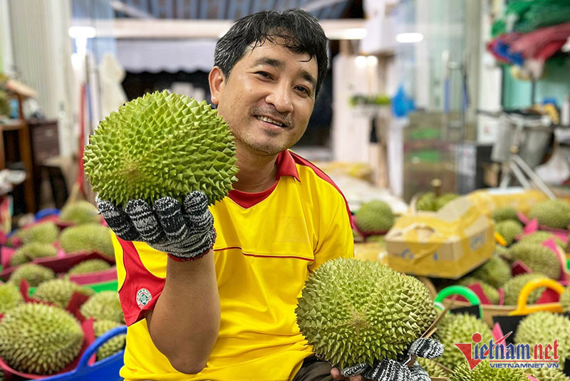 Sầu Musang King nguyên trái giá đắt đỏ (Ảnh: Mạnh Khương)