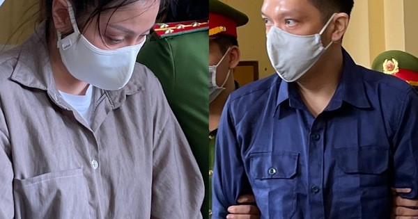 Nguyễn Võ Quỳnh Trang (27 tuổi, quê tỉnh Gia Lai) và Nguyễn Kim Trung Thái (37 tuổi, ngụ TP HCM; cha của nạn nhân) tại phiên xét xử trước đó.