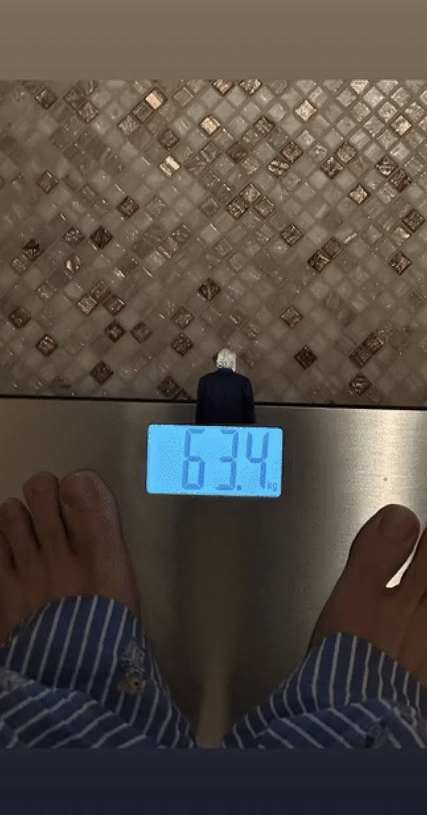 Hiện tại V chỉ có 63,4kg, được cho là quá gầy với chiều cao 1m78