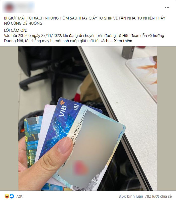  Câu chuyện được chia sẻ trên mạng xã hội. (Ảnh: Chụp màn hình Facebook C.C.H.N)