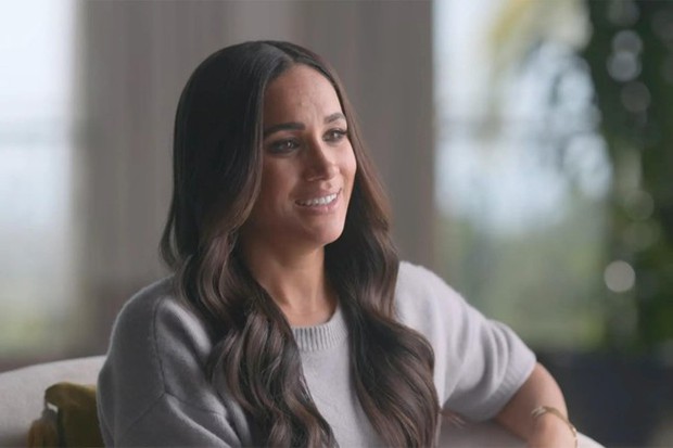 Meghan tự tin hơn chồng trong phim tài liệu. Ảnh: Netflix.