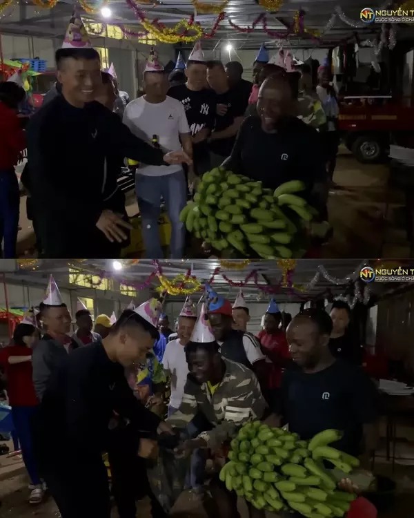 Được tặng cả buồng chuối siêu to khổng lồ thế này, bao giờ mới ăn hết hả Quang Linh ơi?