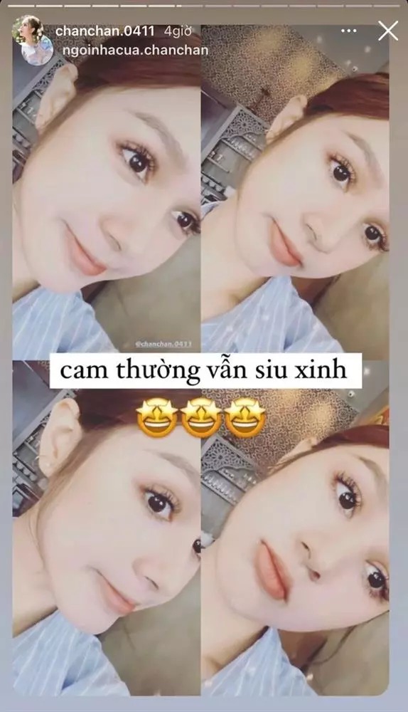 Vốn nổi tiếng với vẻ đẹp lai cùng làn da trắng mịn màng, khi bỏ đi lớp make, trông Xoài Non cũng chẳng kém sắc là bao. Cô nàng tiết lộ bức ảnh này còn chụp bằng cam thường, không qua phần mềm chỉnh sửa ảnh.