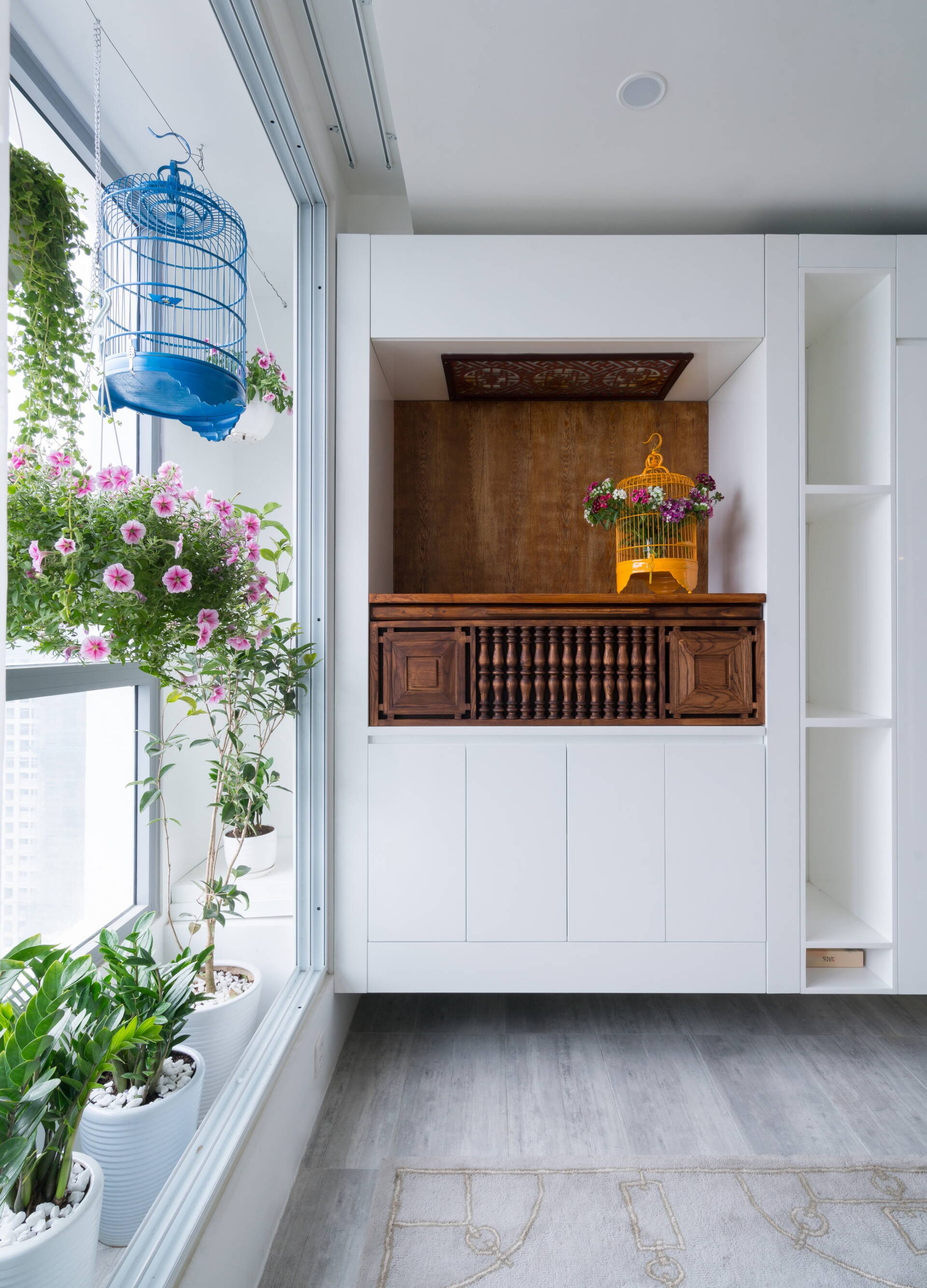 Tổ ấm của cô có sự kết hợp giữa các yếu tố truyền thống và hiện đại