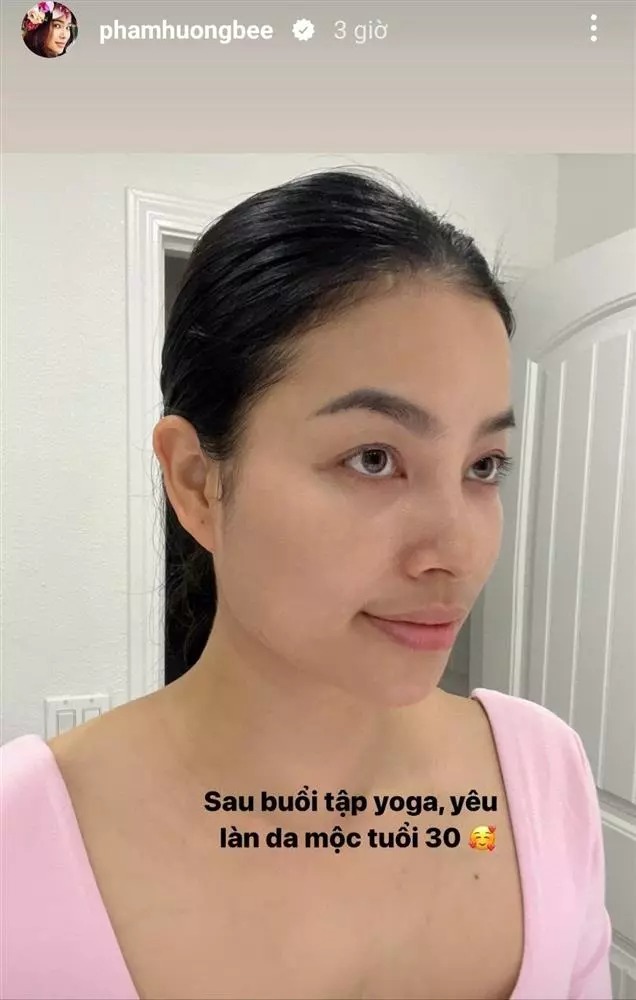 Phạm Hương khoe nhan sắc không son phấn.
