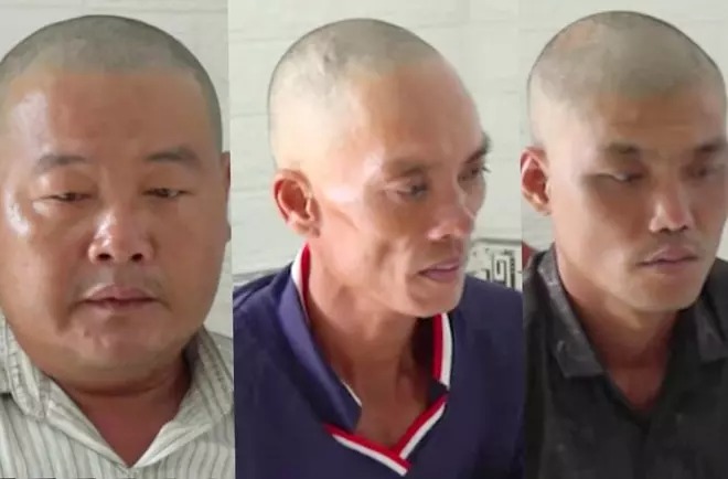 3 đối tượng Toàn, Hùng, Tỵ từ trái qua