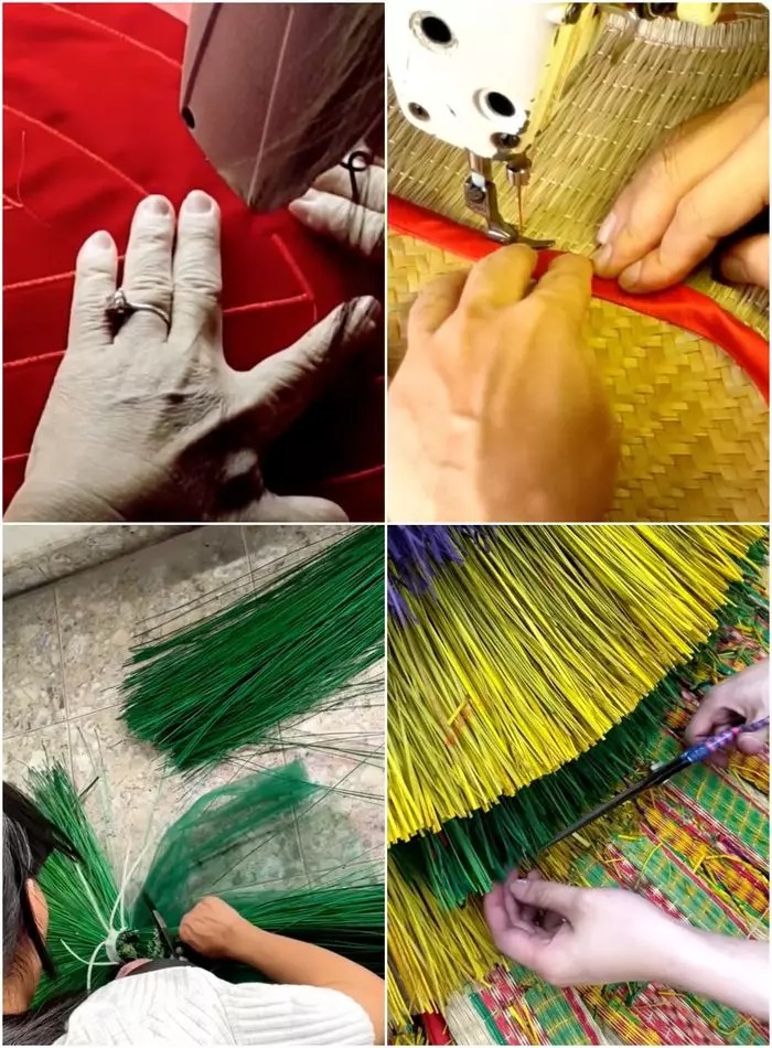 Đội ngũ ê-kíp tỉ mỉ trong từng đường kim, mũi chỉ để đem đến bộ trang phục hoàn thiện nhất