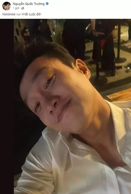 Quốc Trường vui mừng với kết quả chung cuộc. Nam diễn viên trước đó dành tình cảm lớn cho đội tuyển Argentina.