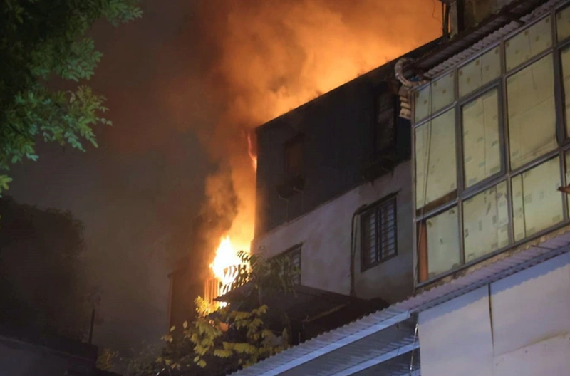 Hiện trường nơi xảy ra vụ cháy. 