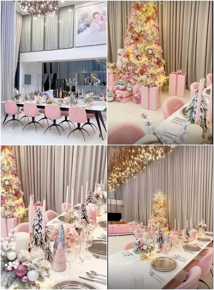 Được biết, cô đã bỏ số tiền lớn trang trí toàn bộ biệt thự theo tông hồng phấn chủ đạo.