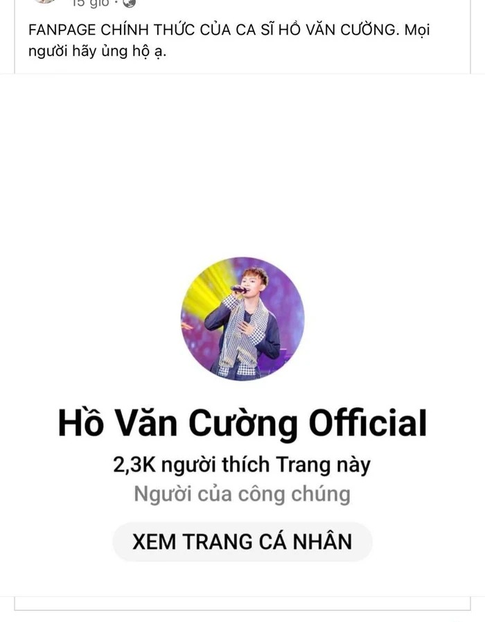 Thông tin nam ca sĩ có 