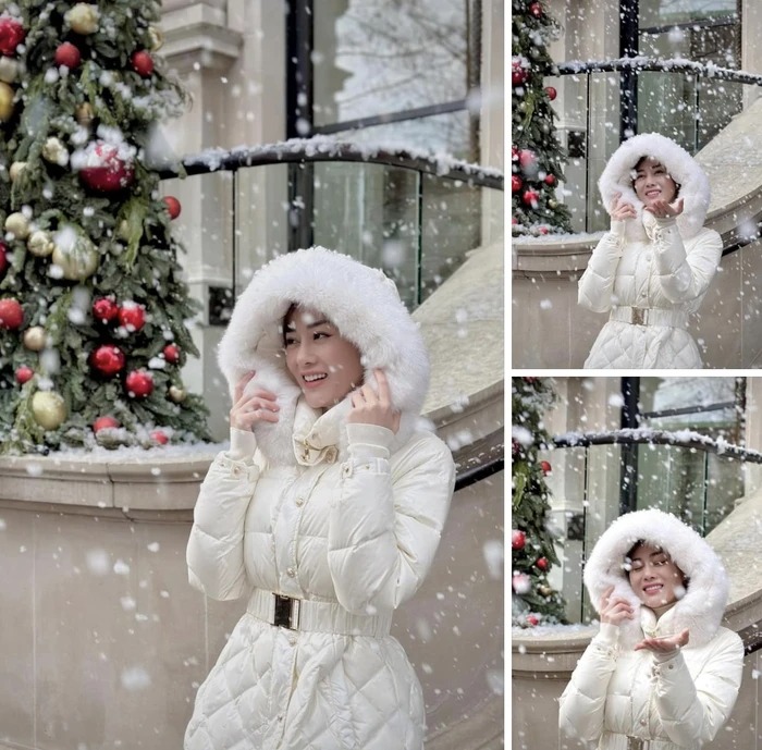 Phương Oanh xả kho loạt khoảnh khắc vi vu bên trời Âu đón mùa đông lạnh giá bao phủ đầy tuyết.