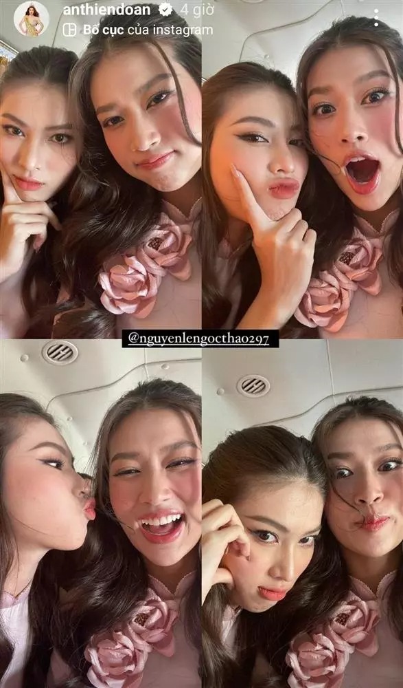 Thiên Ân - Ngọc Thảo thi nhau biểu cảm nhí nhố.