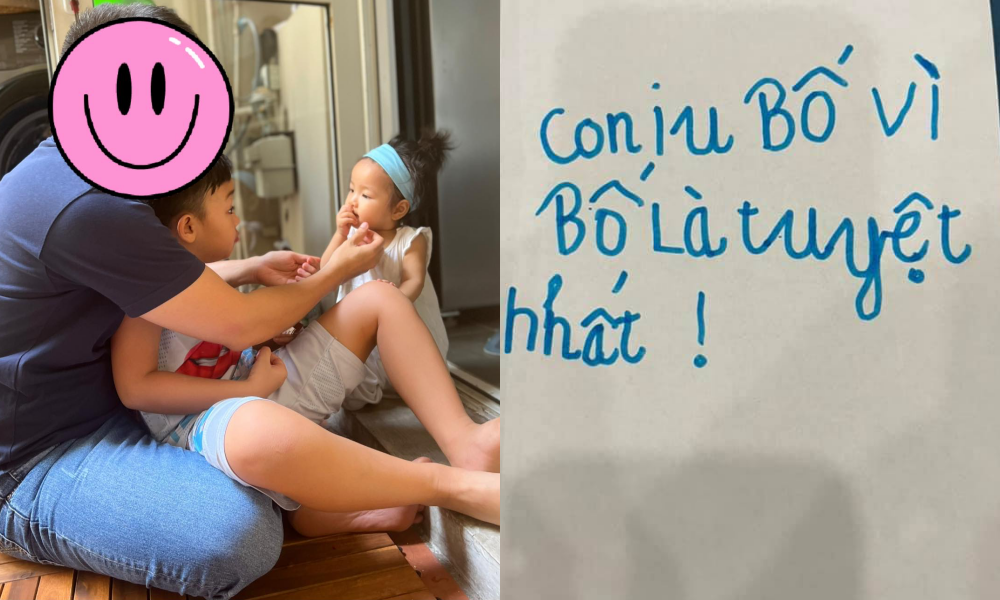 Con trai Lê Bê La viết tâm thư bày tỏ tình cảm với bố dượng