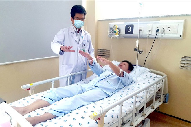 Bệnh nhân đột quỵ cấp cứu tại Bệnh viện Đại học Y Dược TP.HCM. (Ảnh BVCC)