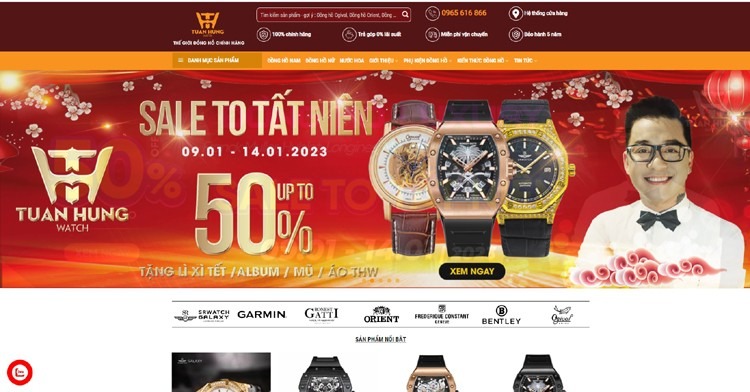 Đồng hồ Tuấn Hưng được sáng lập bởi ca sĩ Tuấn Hưng