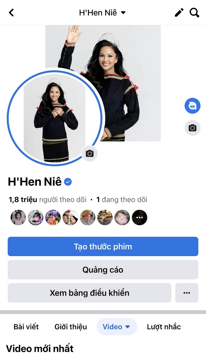 Fanpage của nàng hậu đã chạm mốc 1,8 triệu người theo dõi.